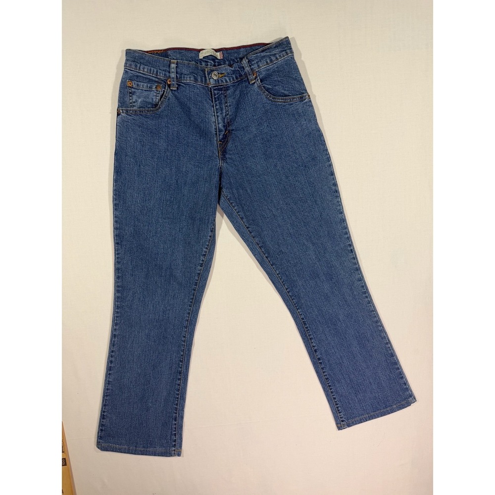 Levis 550 Relaxed Boot Cut Jeans Womens 8 Medium Wash Blue Denim Y2K